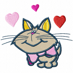 Cats Embroidery Design 11